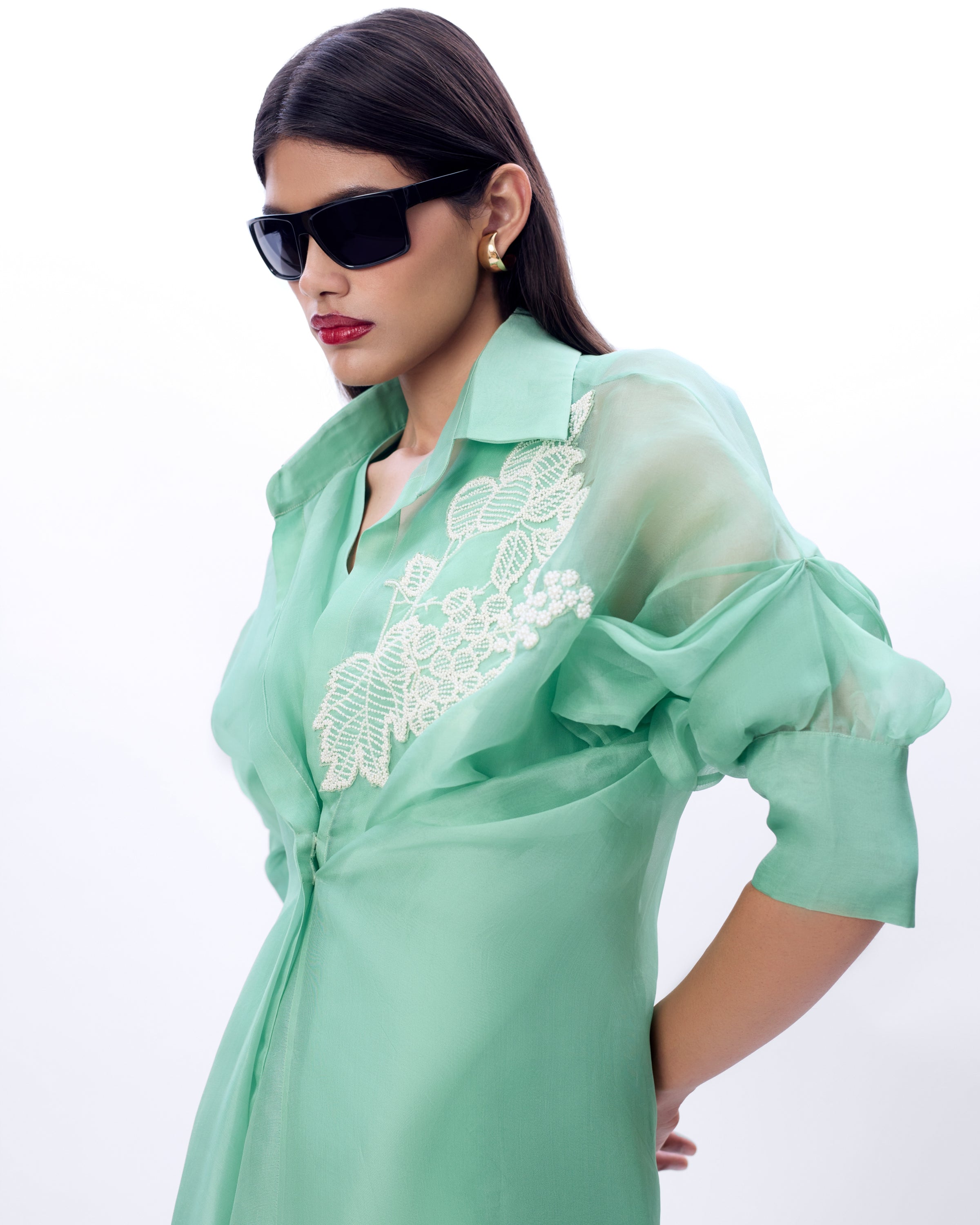 Embroidered Pearl Audray