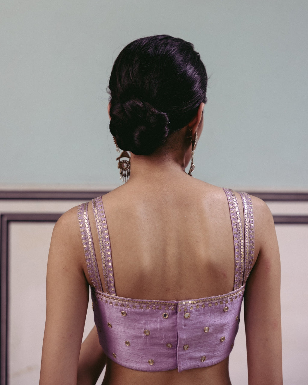 Lilac Pre-Draped Sari Set