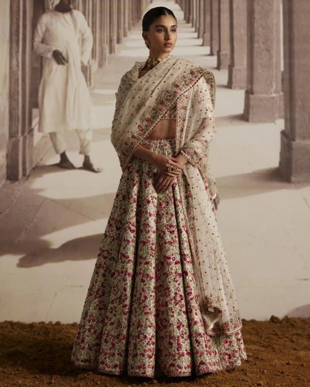 Floral Threadwork Lehenga