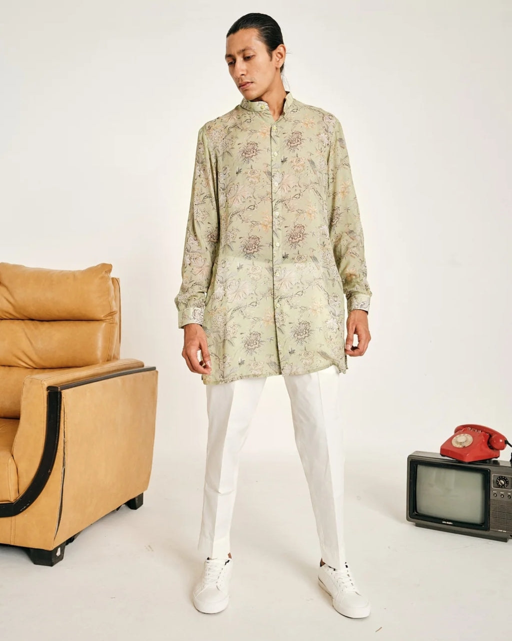 Pista Gulfam Malai Cotton Kurta Pajama Set