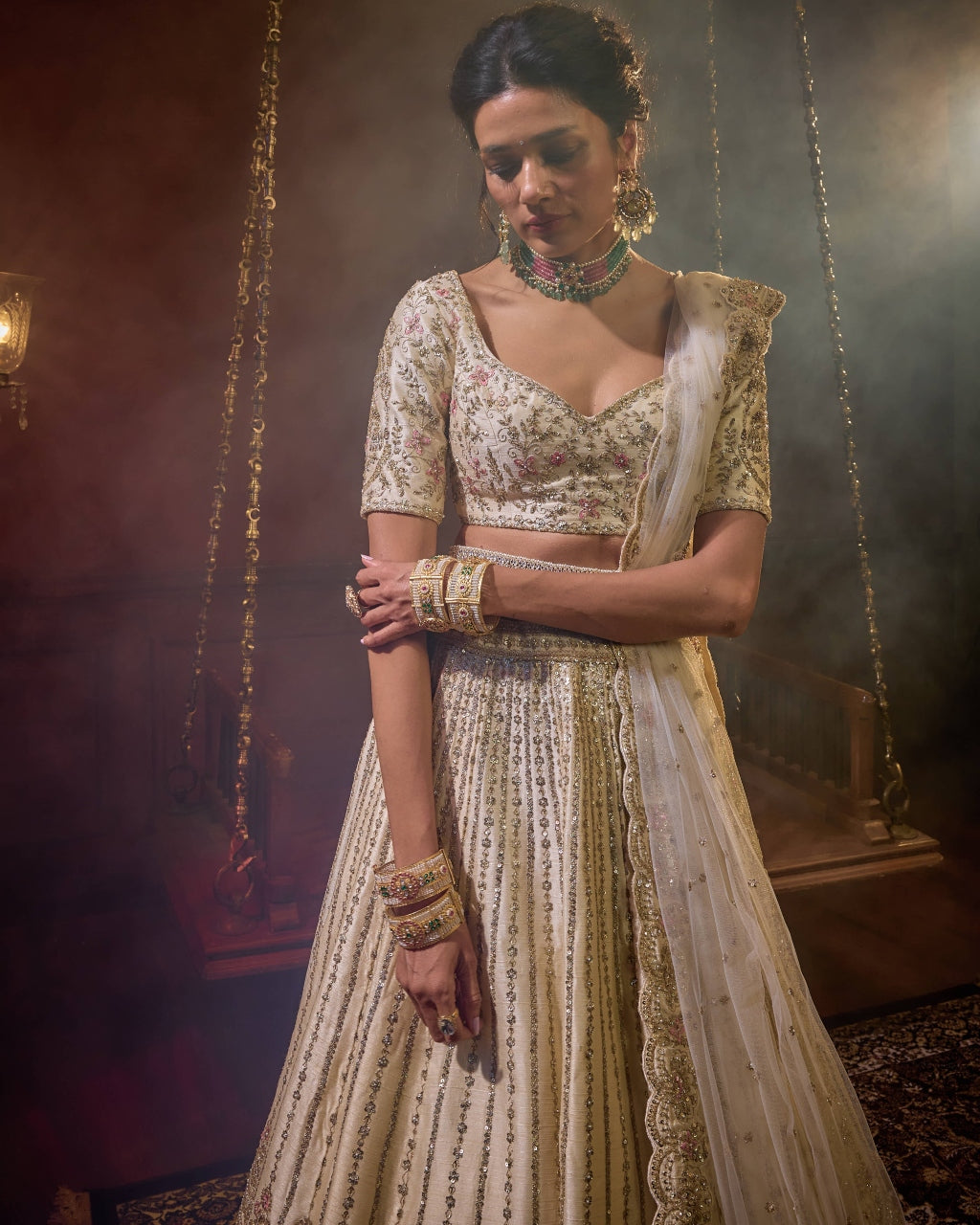 Ivory Shehnai Lehenga Set