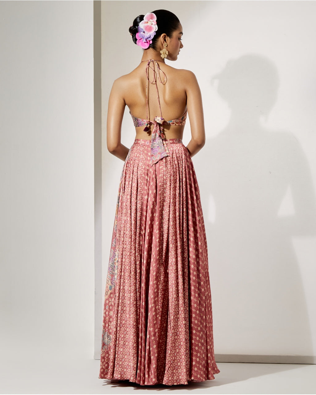 Rosewood Halter Blouse & Skirt Set