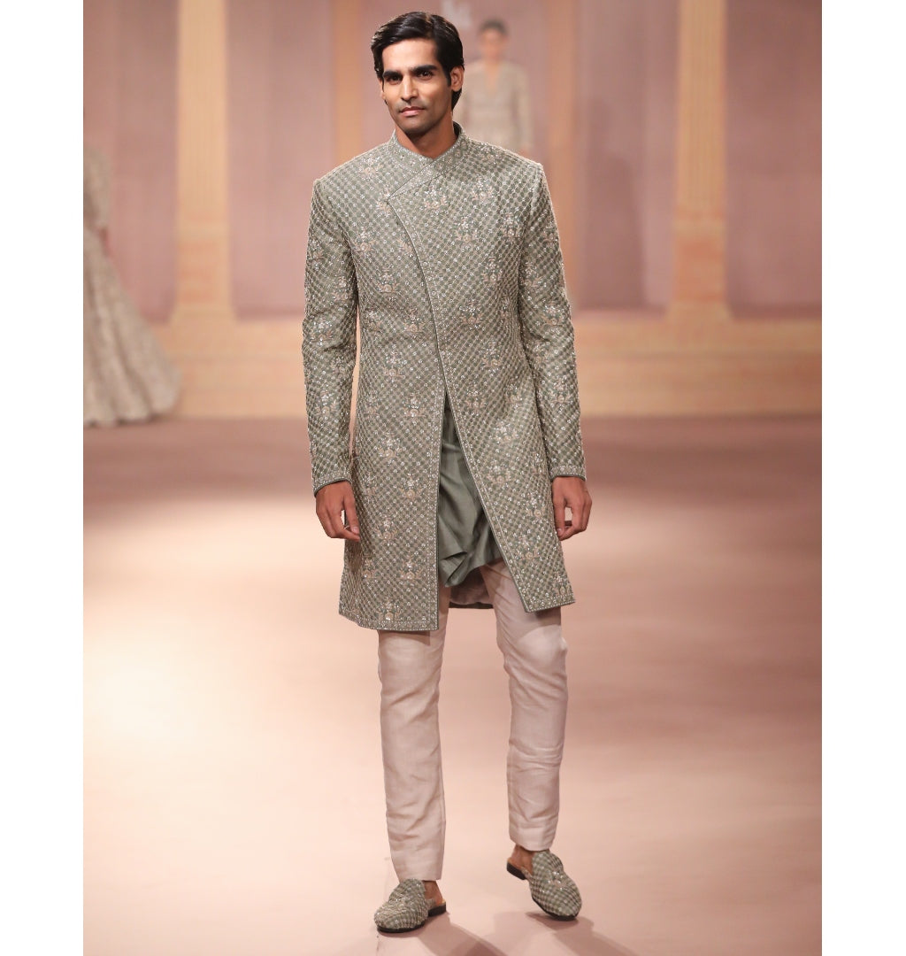 Anand Mint Sherwani Set