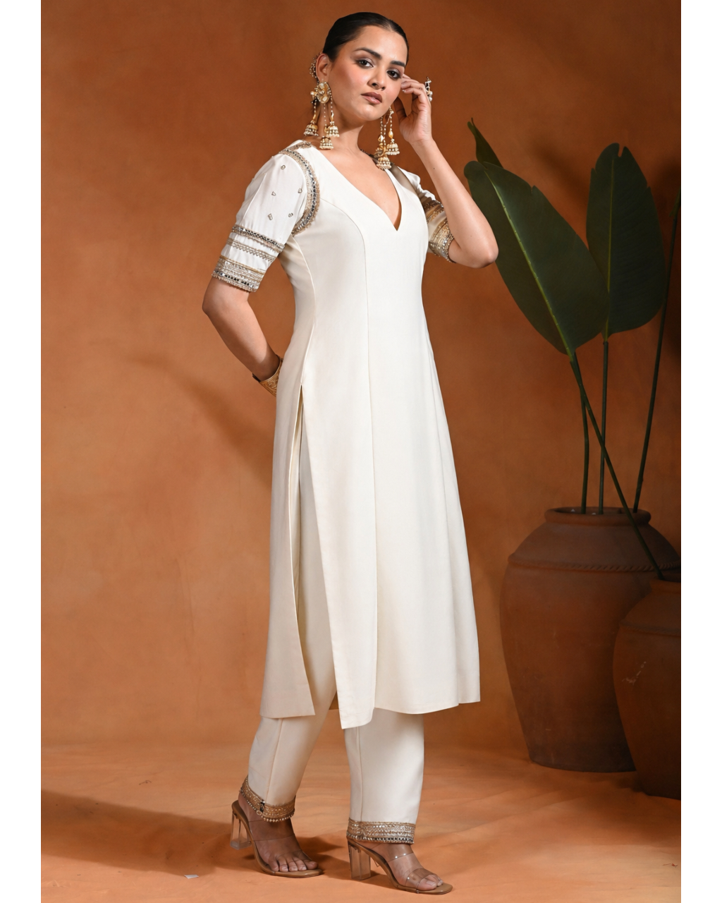 Ivory Acrine Kurta Set