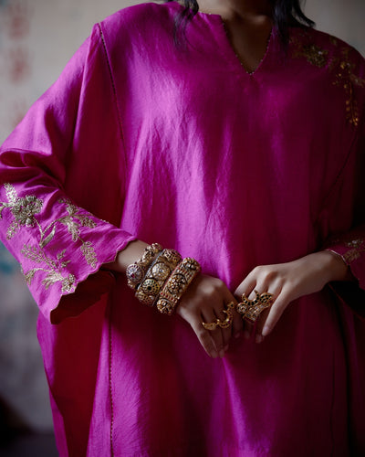 Fuchsia Pink Kaftan Style Co-Ord Set