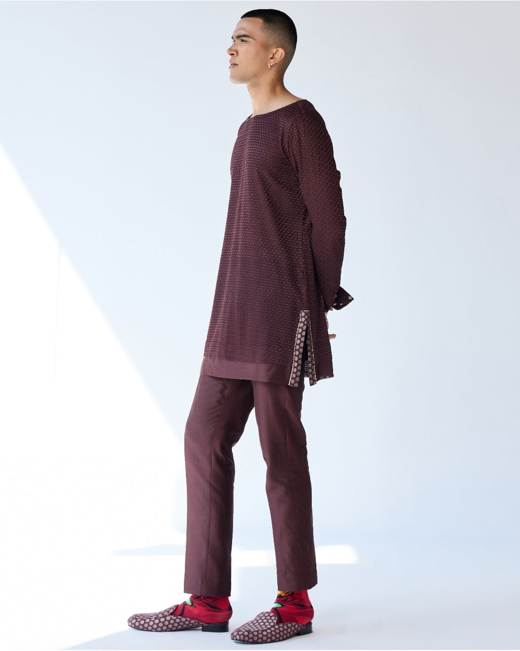 Plum Poppy Kurta Set