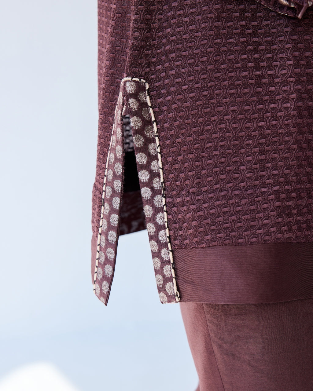 Plum Poppy Kurta Set