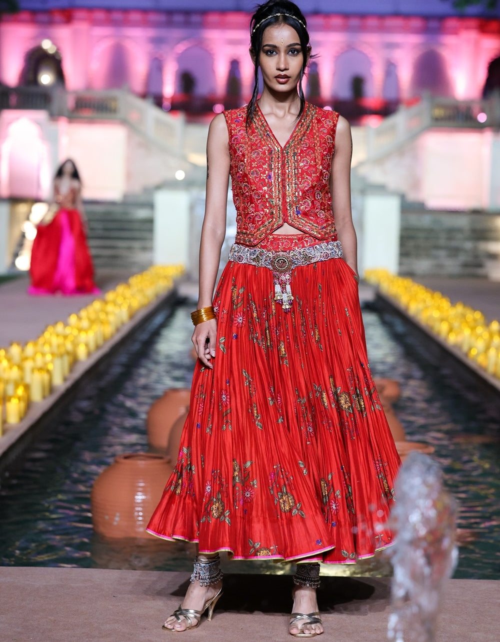 Surkh Laal Amer Skirt Set