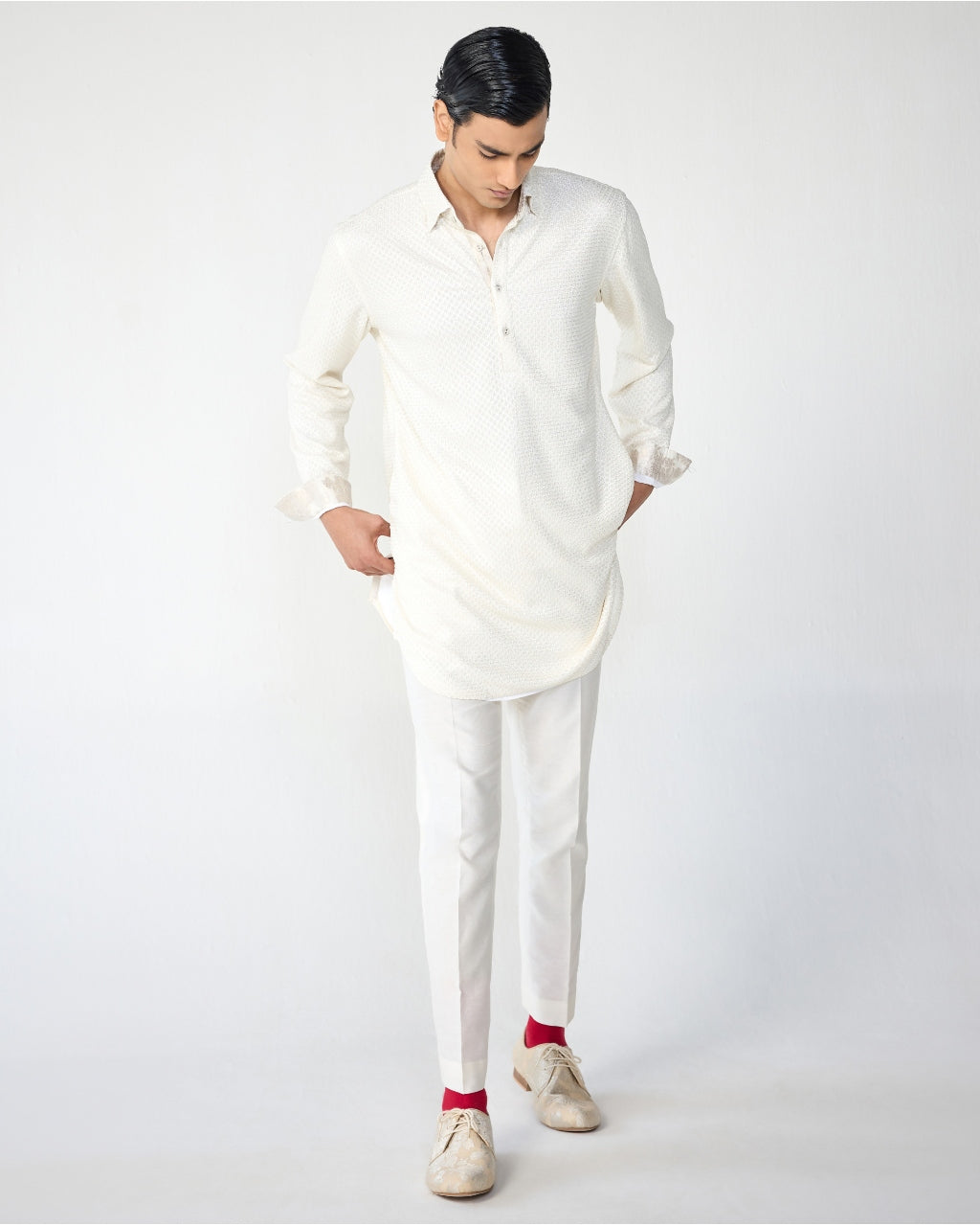 Square Henley Shirt Kurta