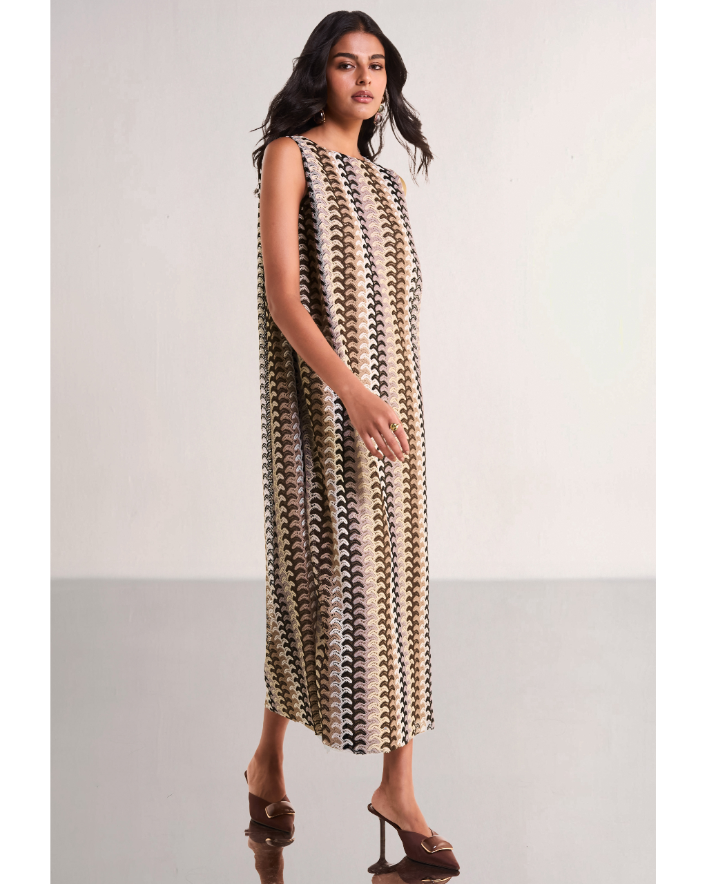Crochet Knit Back Knot Midi