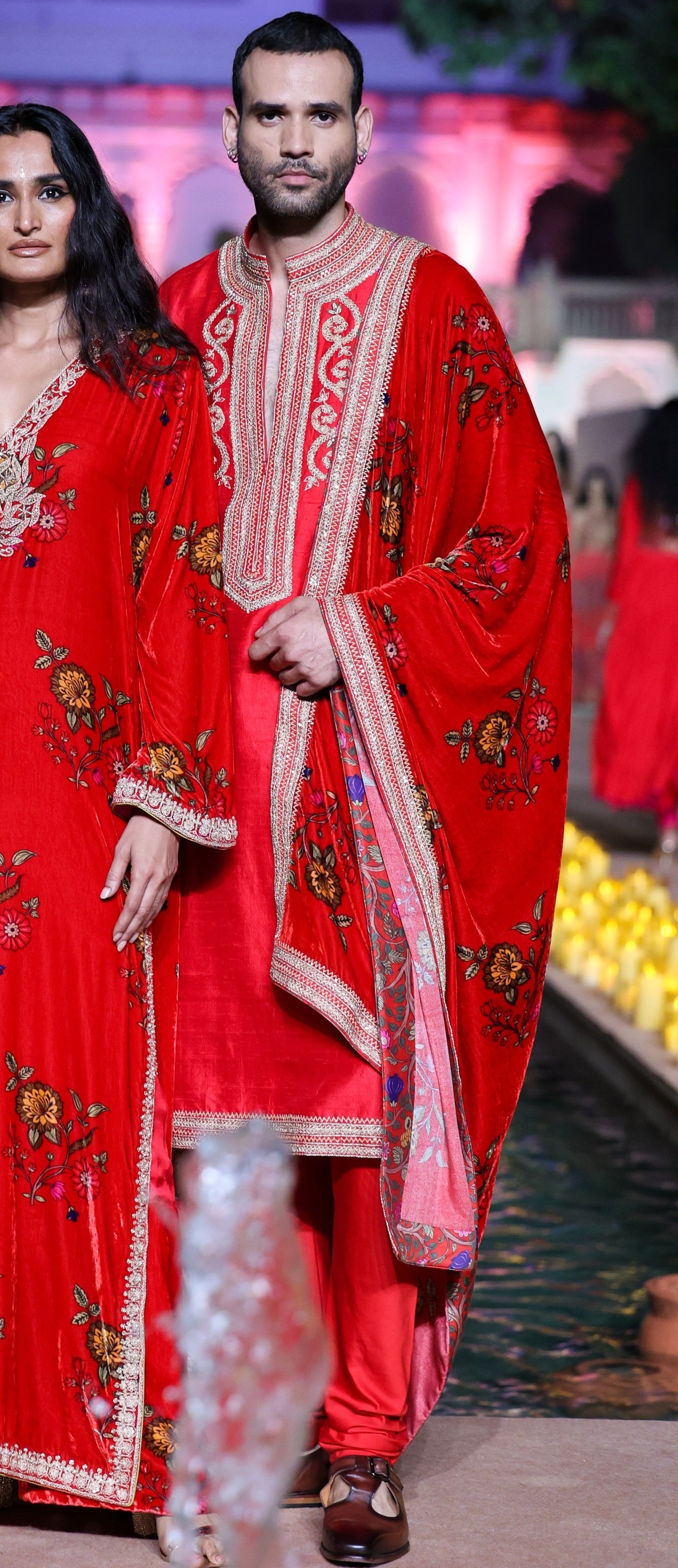 Amer Printed Surkh Laal Dushala Kurta Set