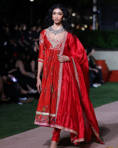 Surkh Laal Anarkali Set