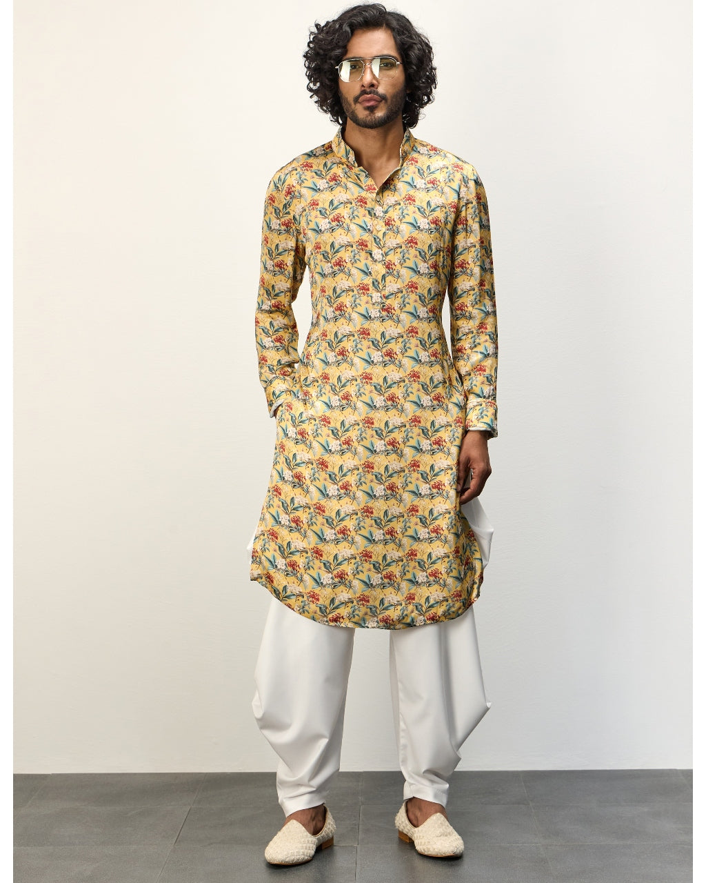 Scarlet Sage Mustard Printed Kurta Set