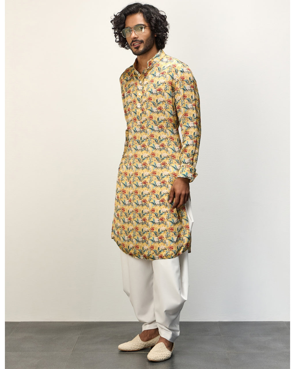 Scarlet Sage Mustard Printed Kurta Set