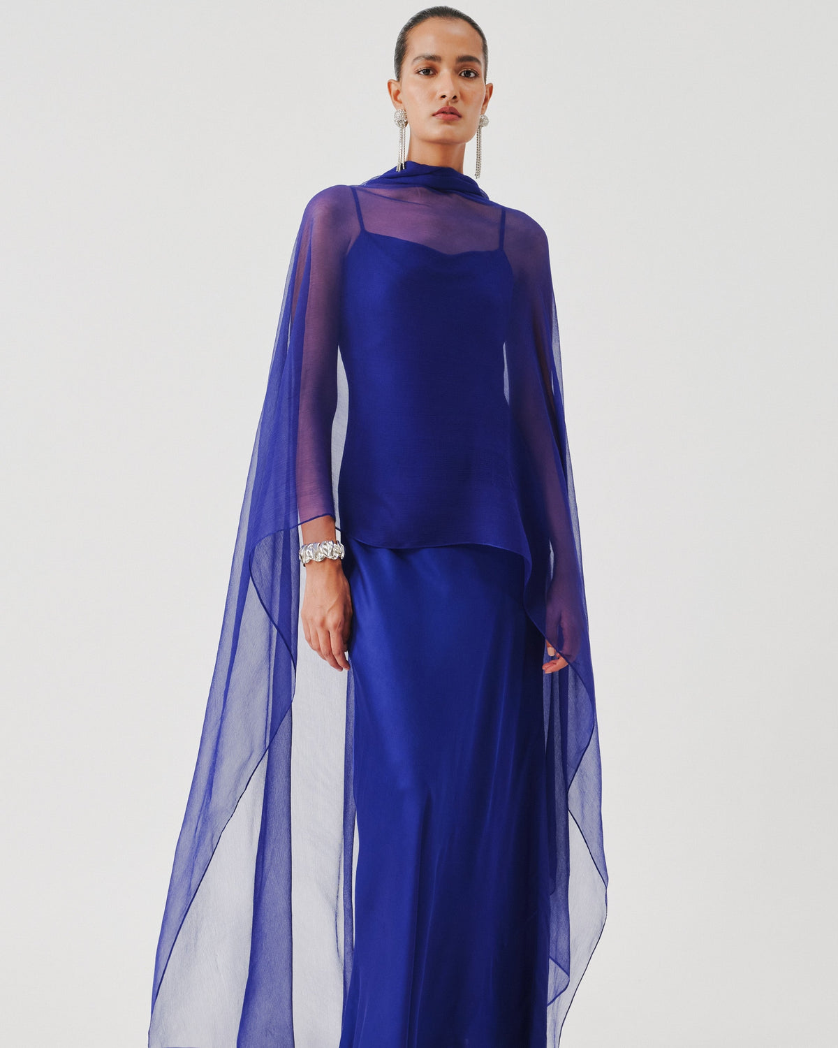 Tyra Slip Dress In Blue