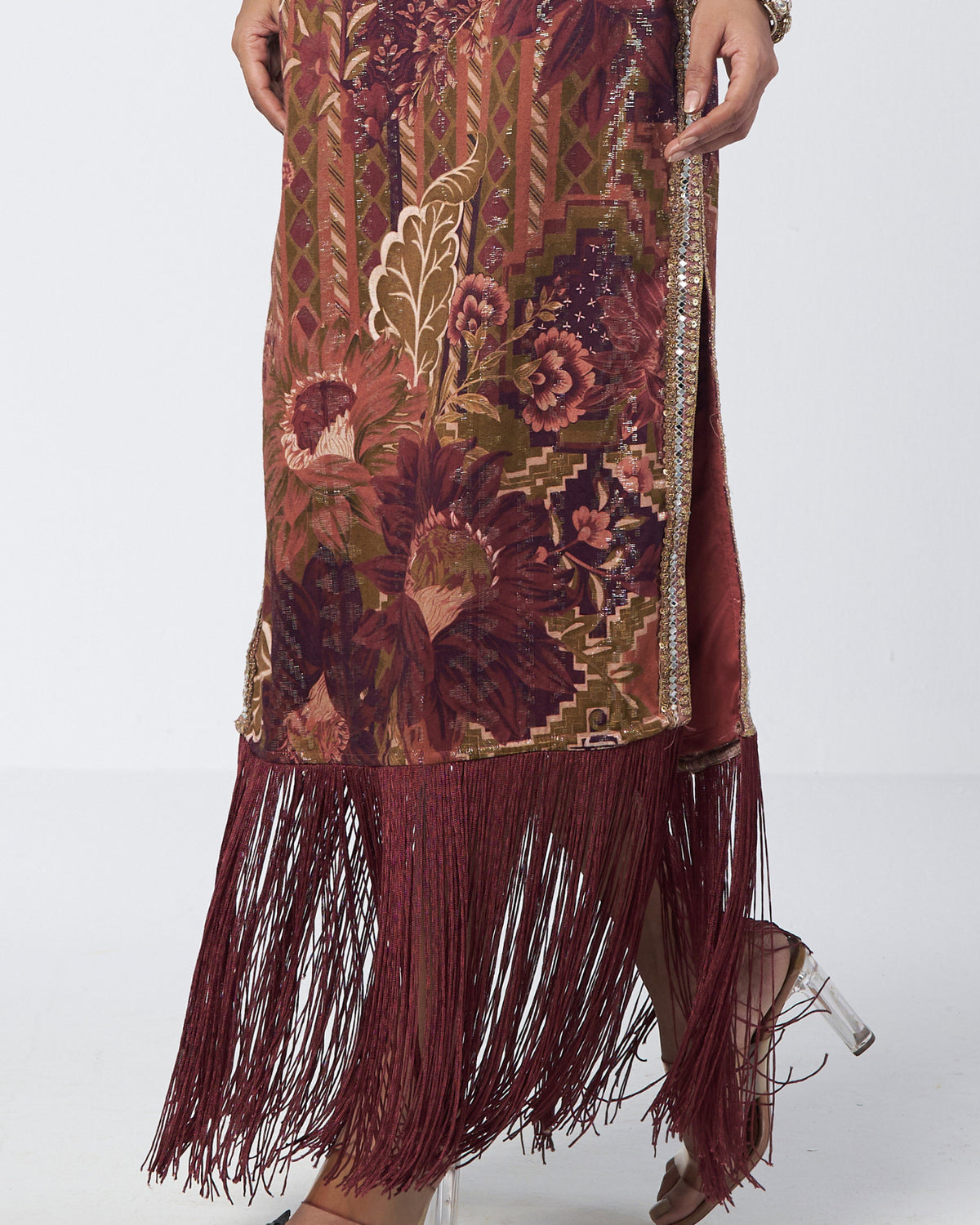 Mocha Shararat Tunic Dress