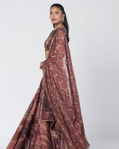 Mocha Patakha Lehenga Set