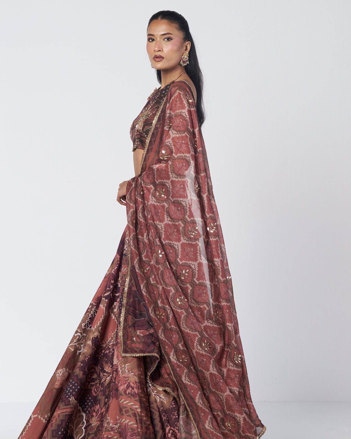 Mocha Patakha Lehenga Set