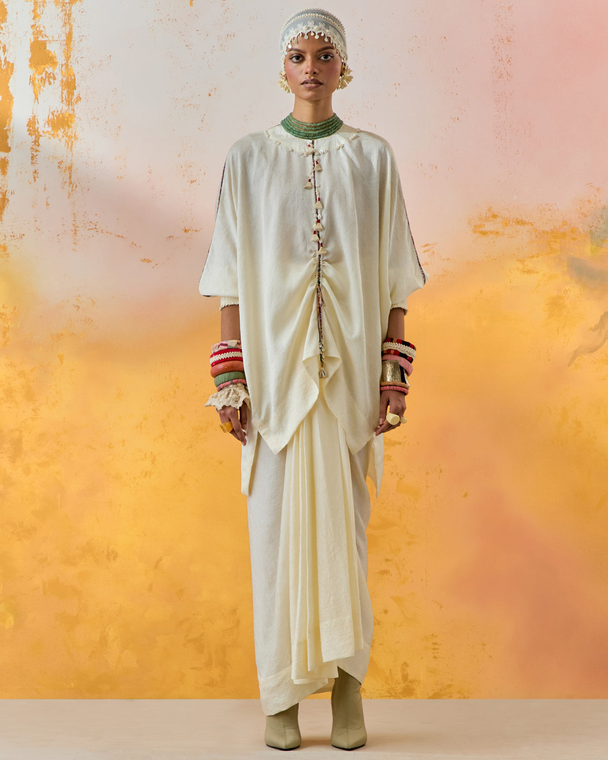 Mogra Kuru Trapeze Kurta Set