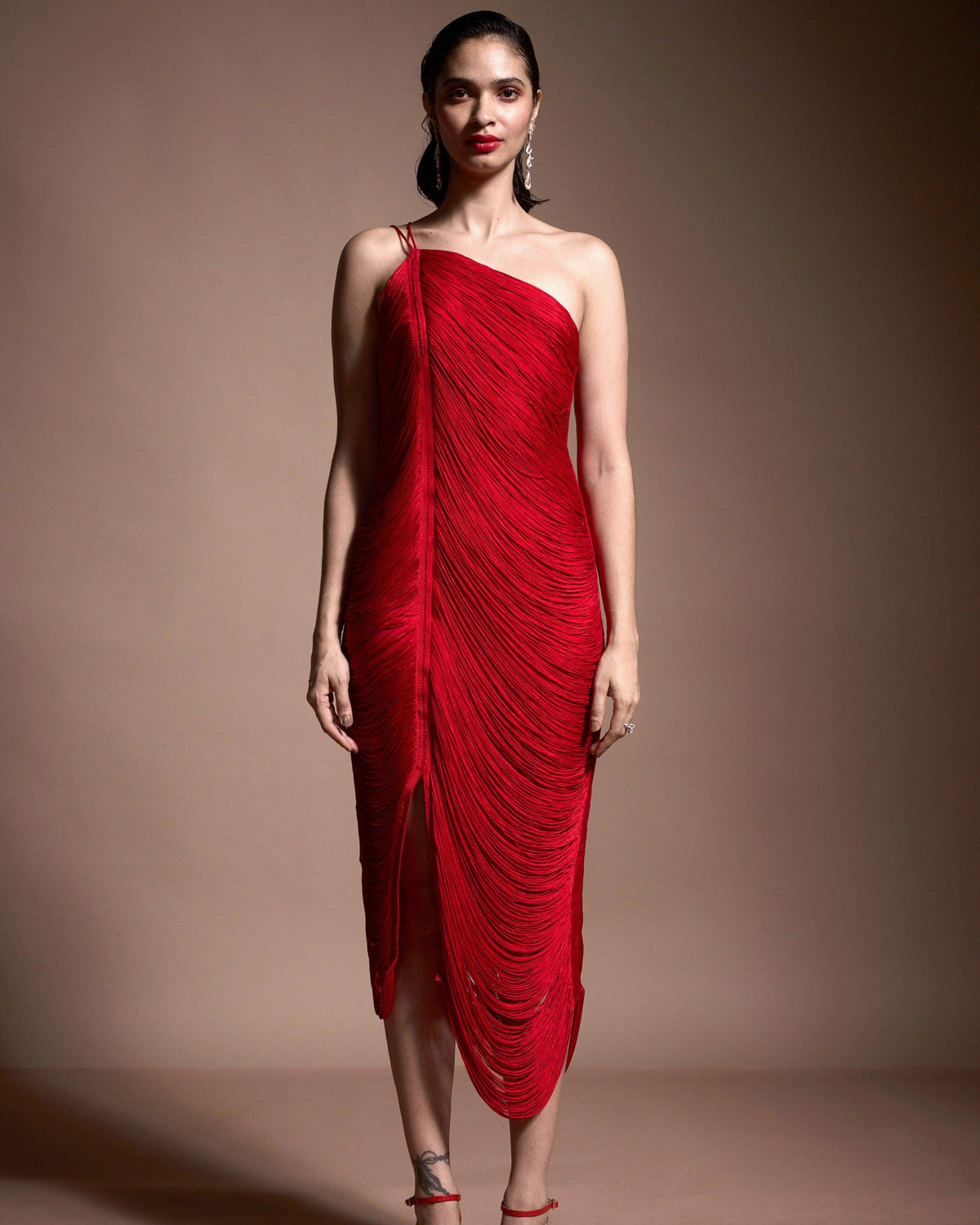 Red Fringe Dress