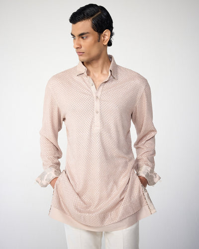 Square Henley Kurta Set