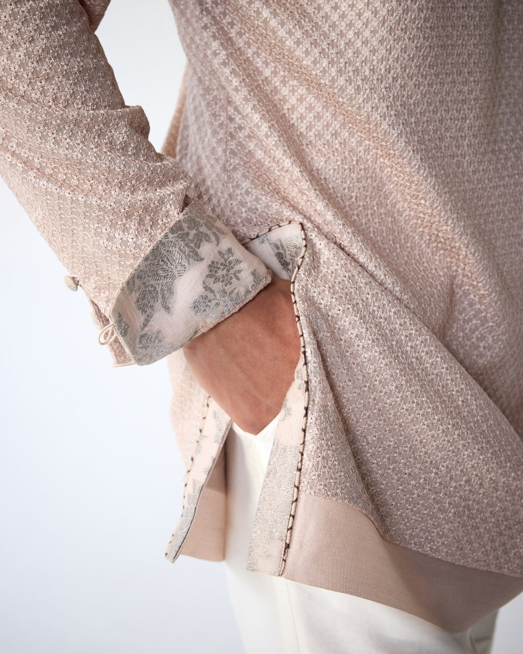 Square Henley Kurta Set