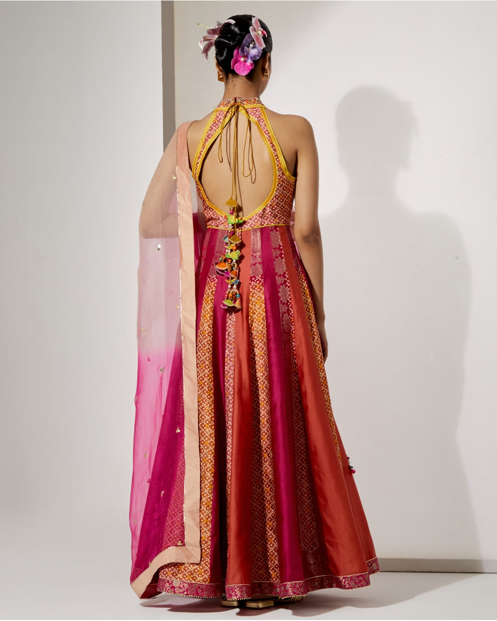 Amber Gulzar Silk Anarkali Set