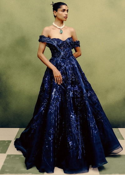 Stellar Noir Ball Gown