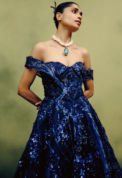 Stellar Noir Ball Gown