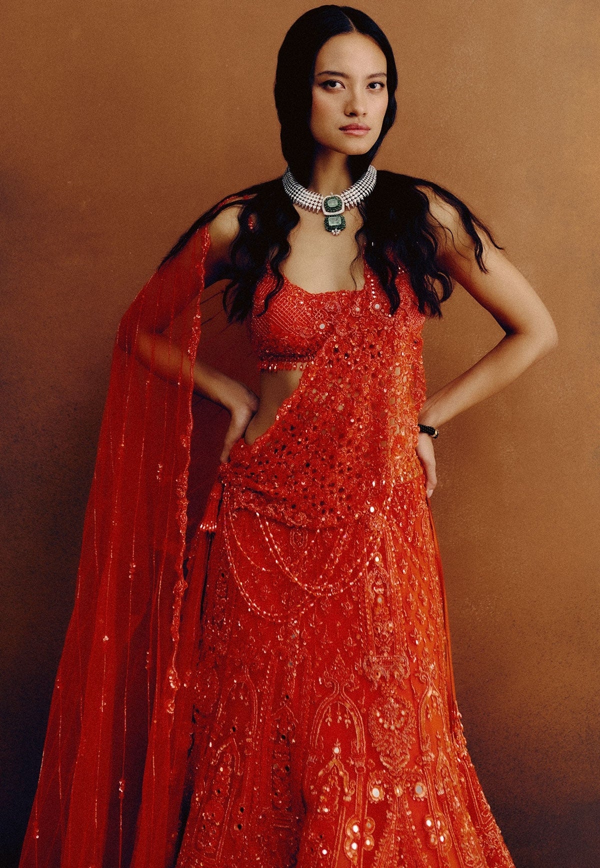 Citrine Dawn Bridal lehenga