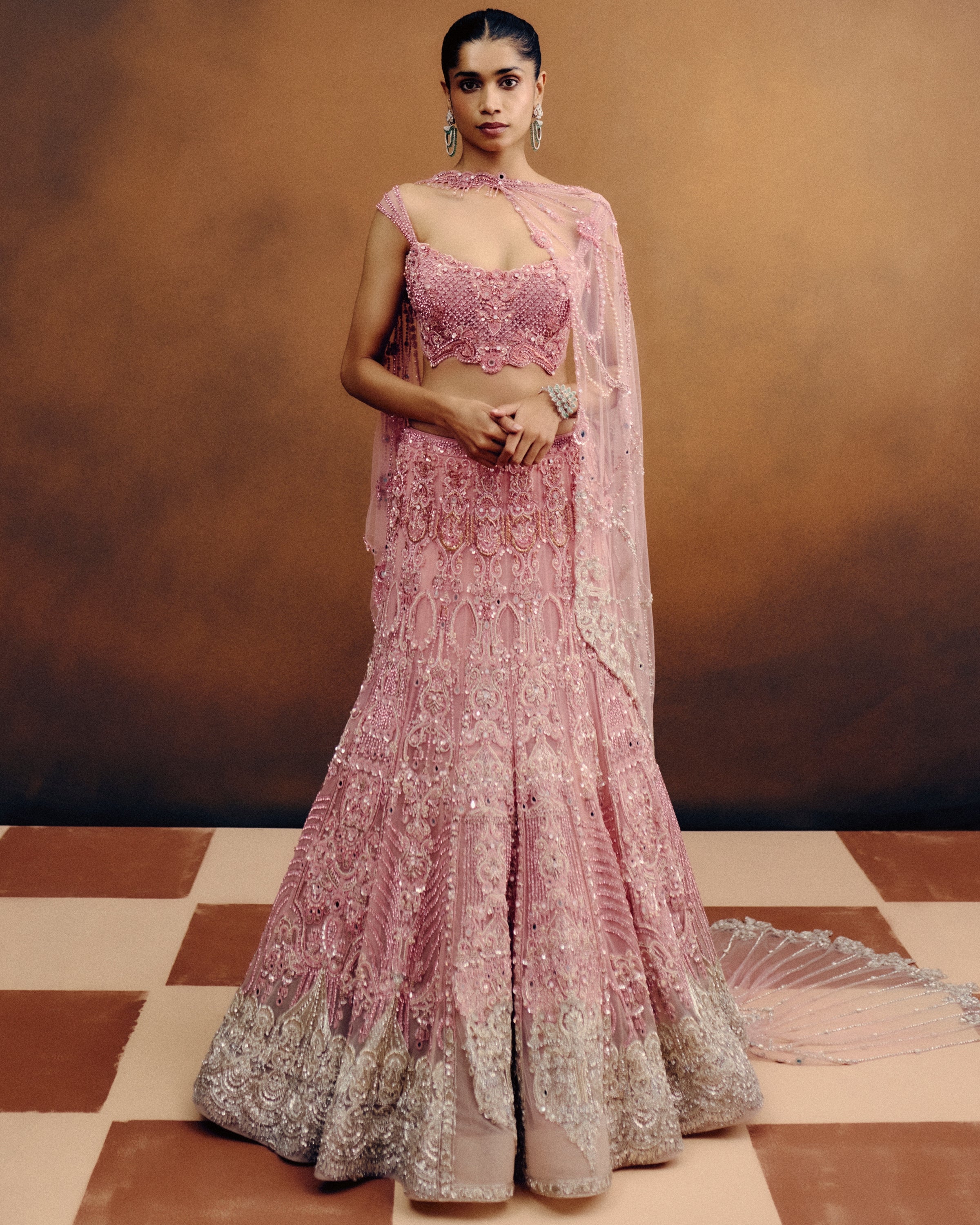 Blush Aurora Bridal Lehenga