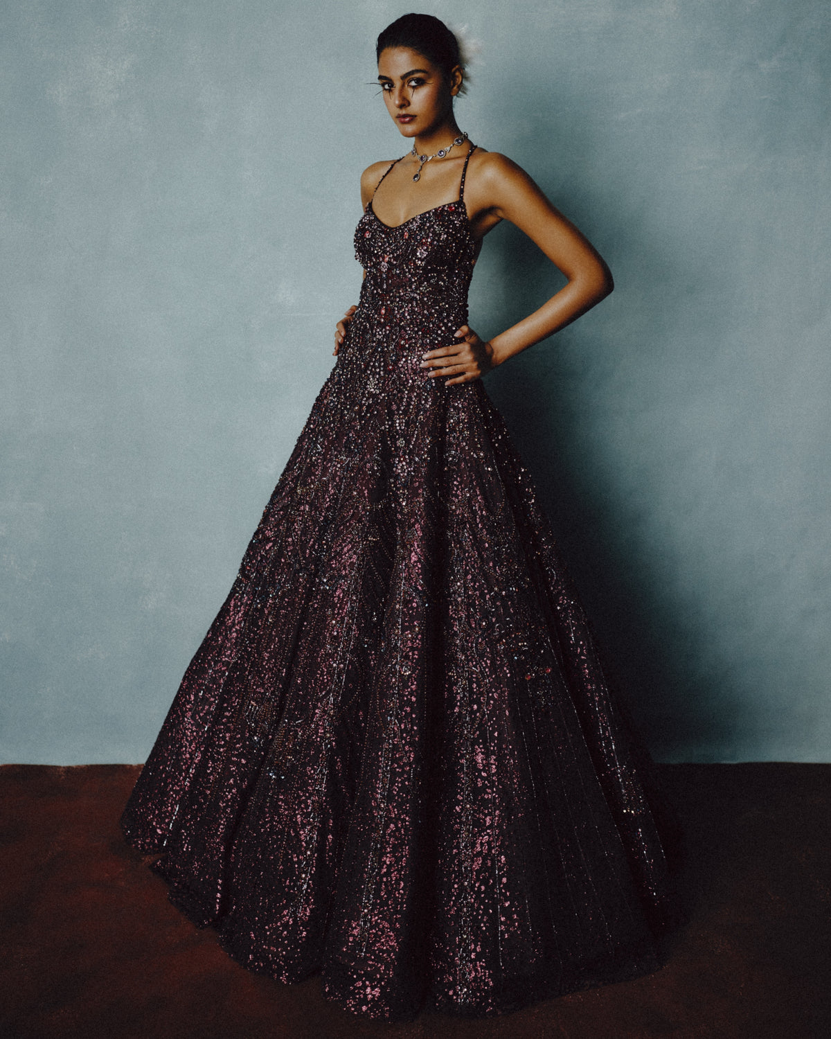 Celestial Plum Radiance Gown