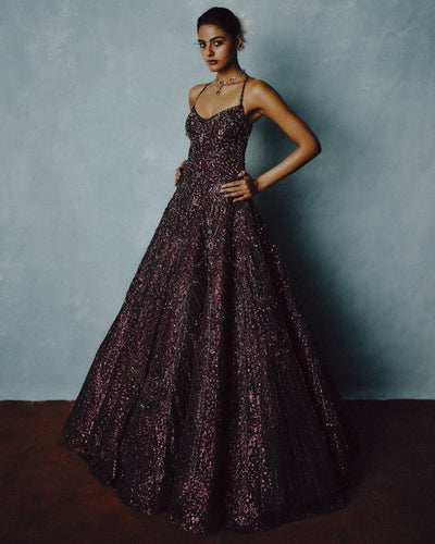 Celestial Plum Radiance Gown