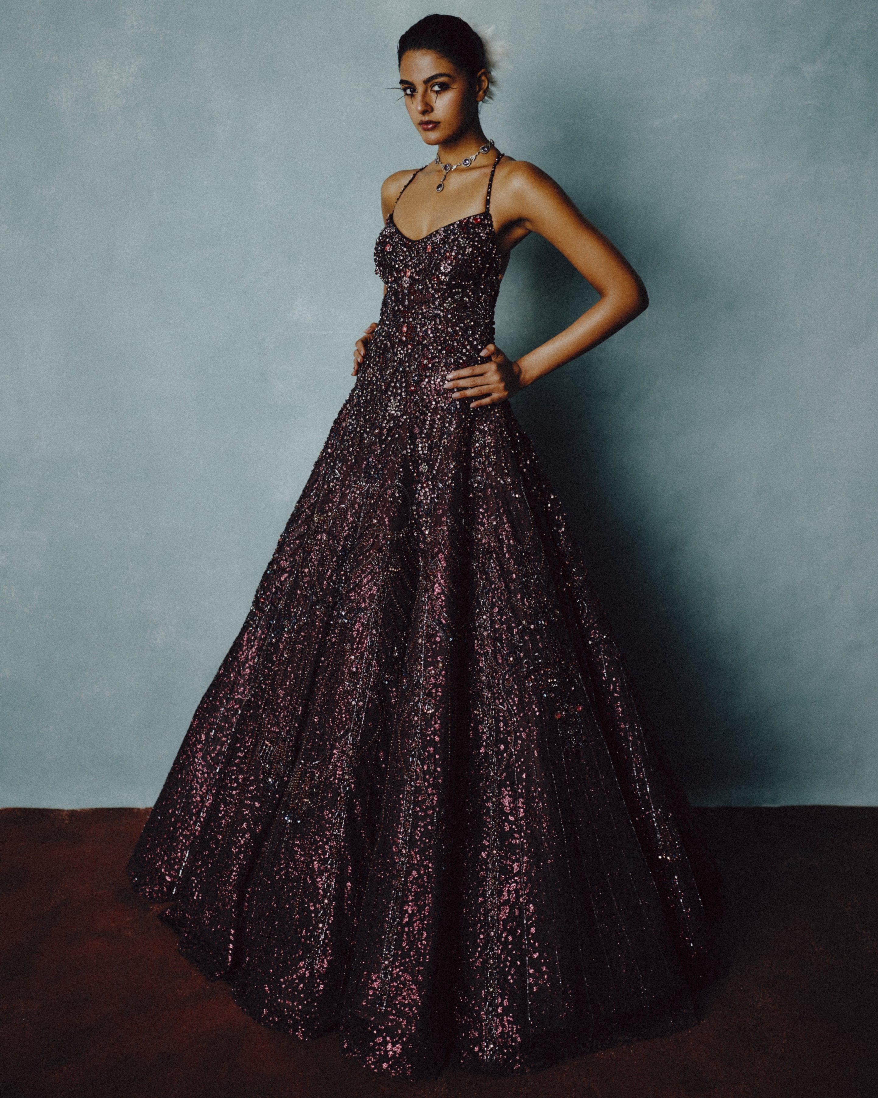 Celestial Plum Radiance Gown