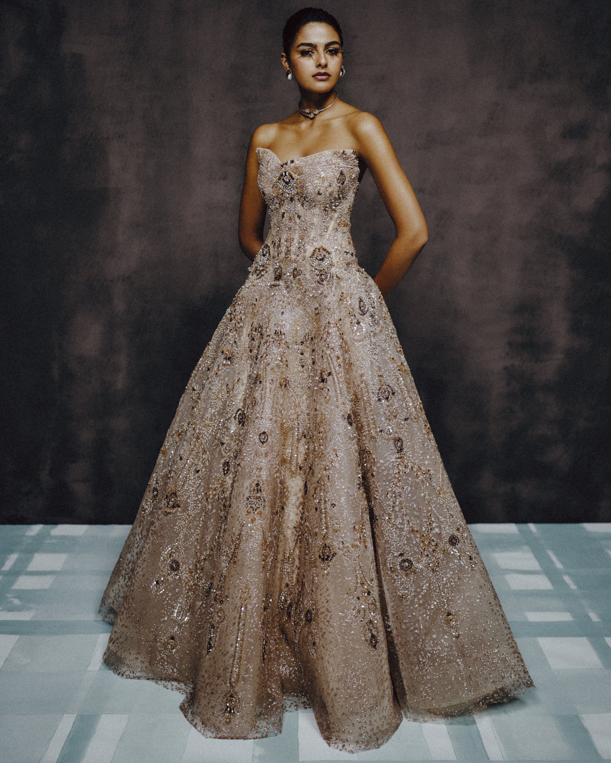 Golden Reverie Ball Gown