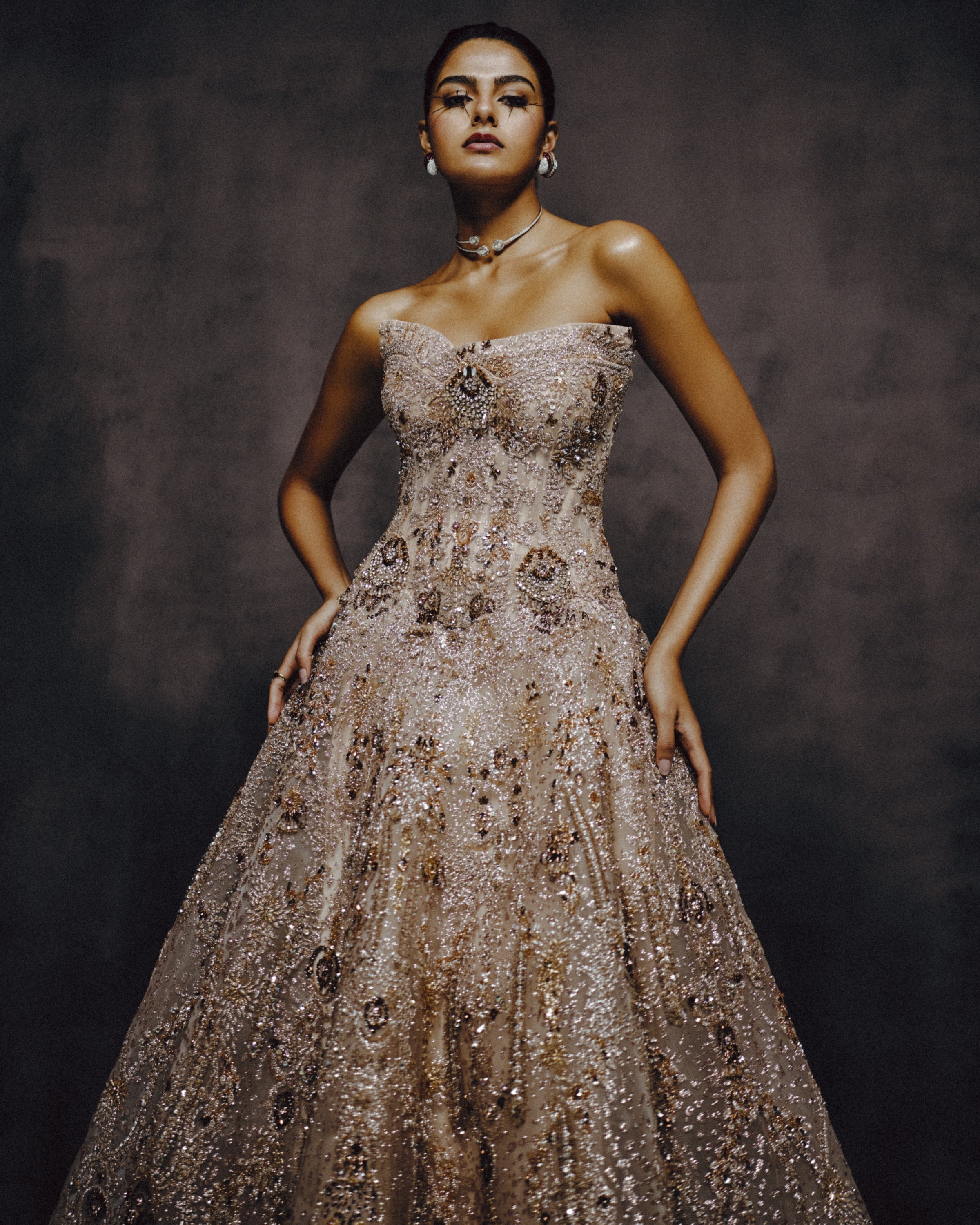 Golden Reverie Ball Gown