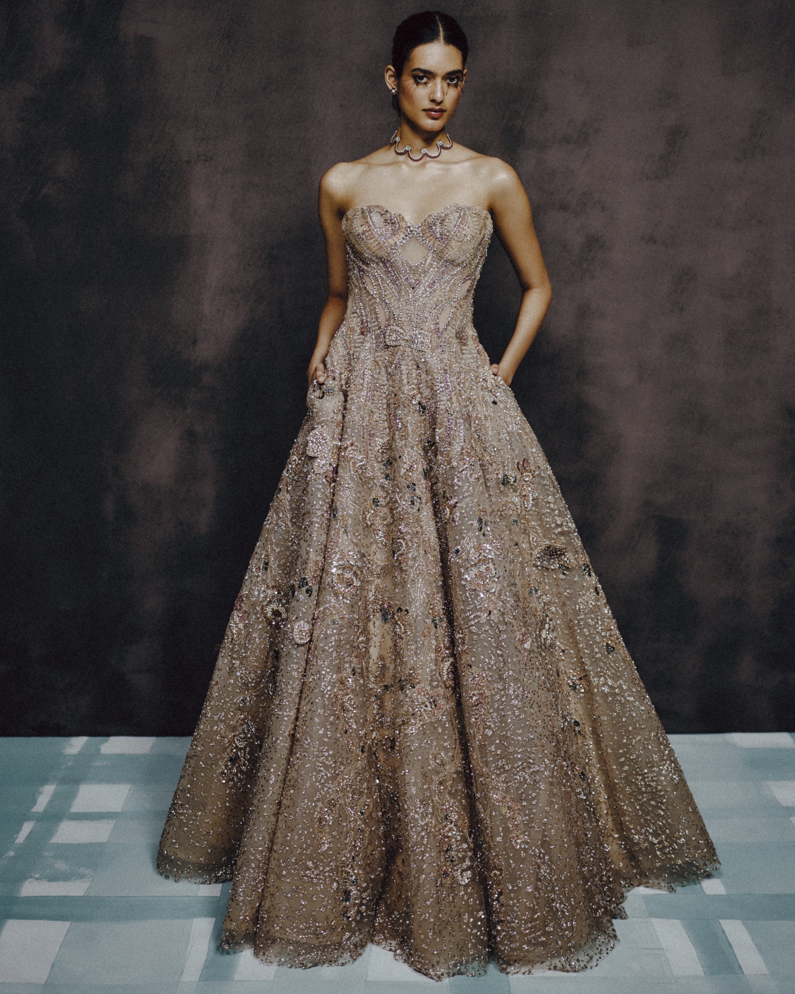 Opaline Bloom Ball Gown