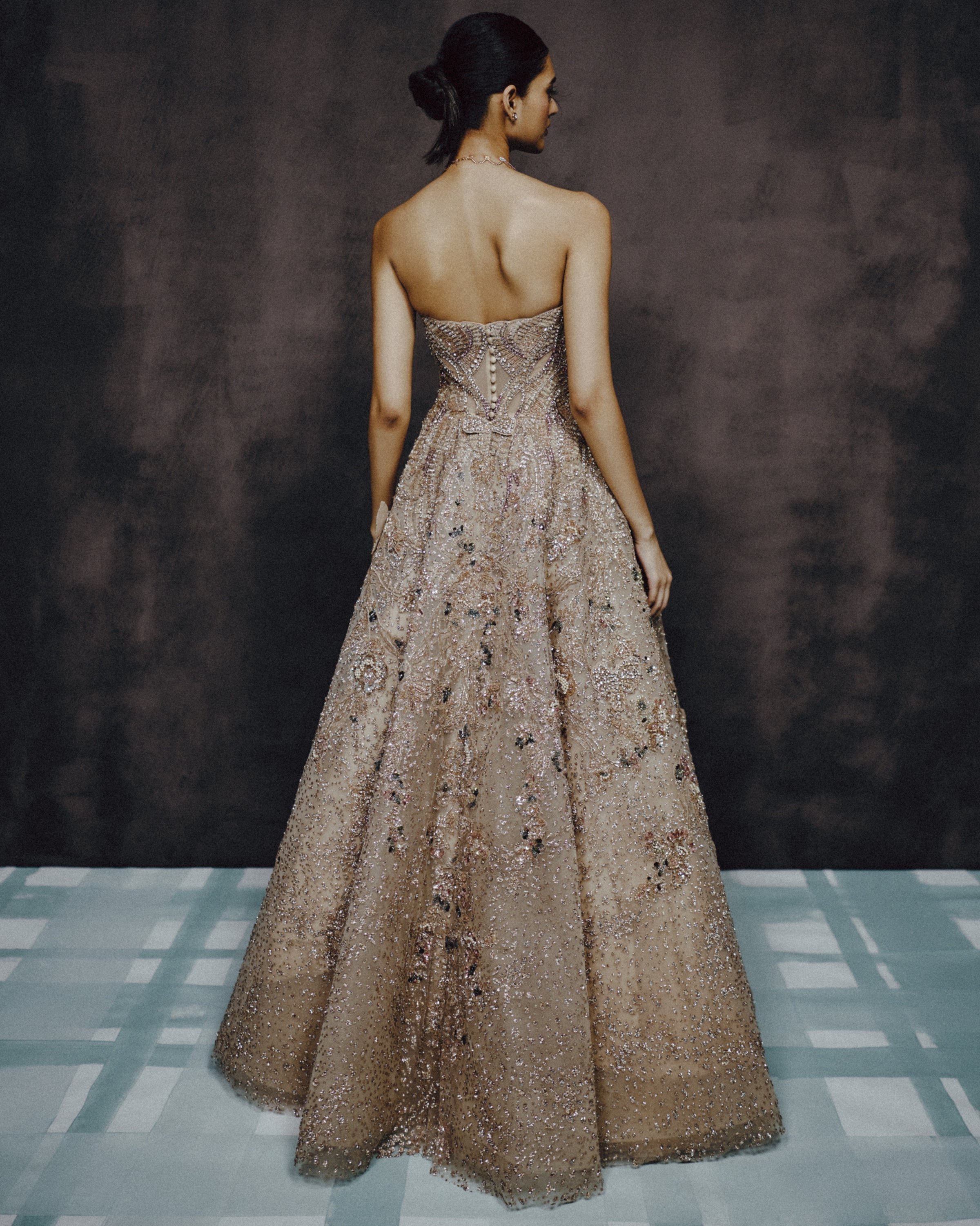 Opaline Bloom Ball Gown