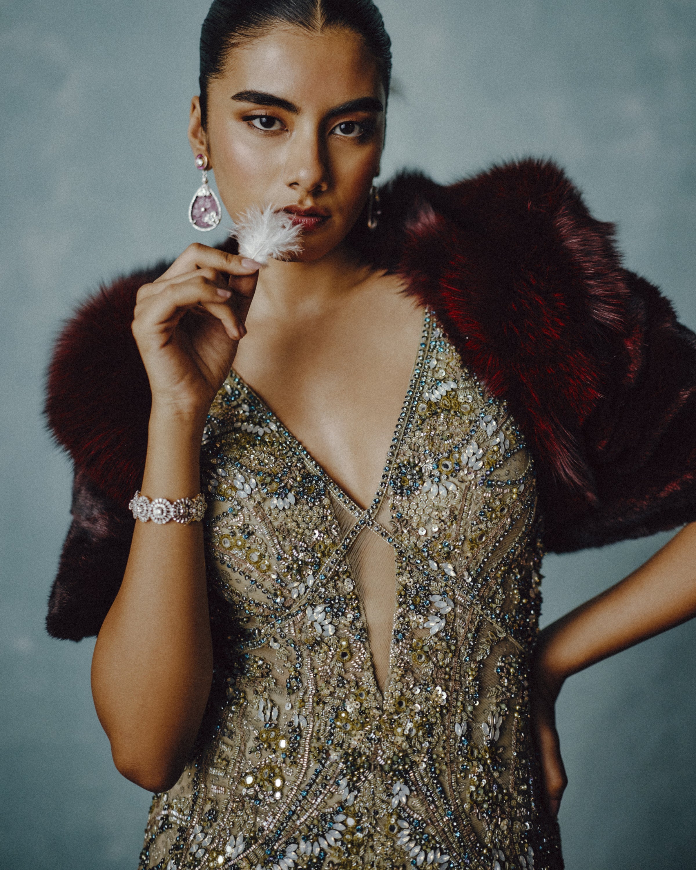 Gilded Stellar Embellished Gown