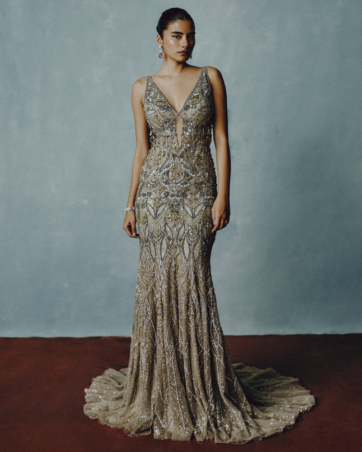 Gilded Stellar Embellished Gown