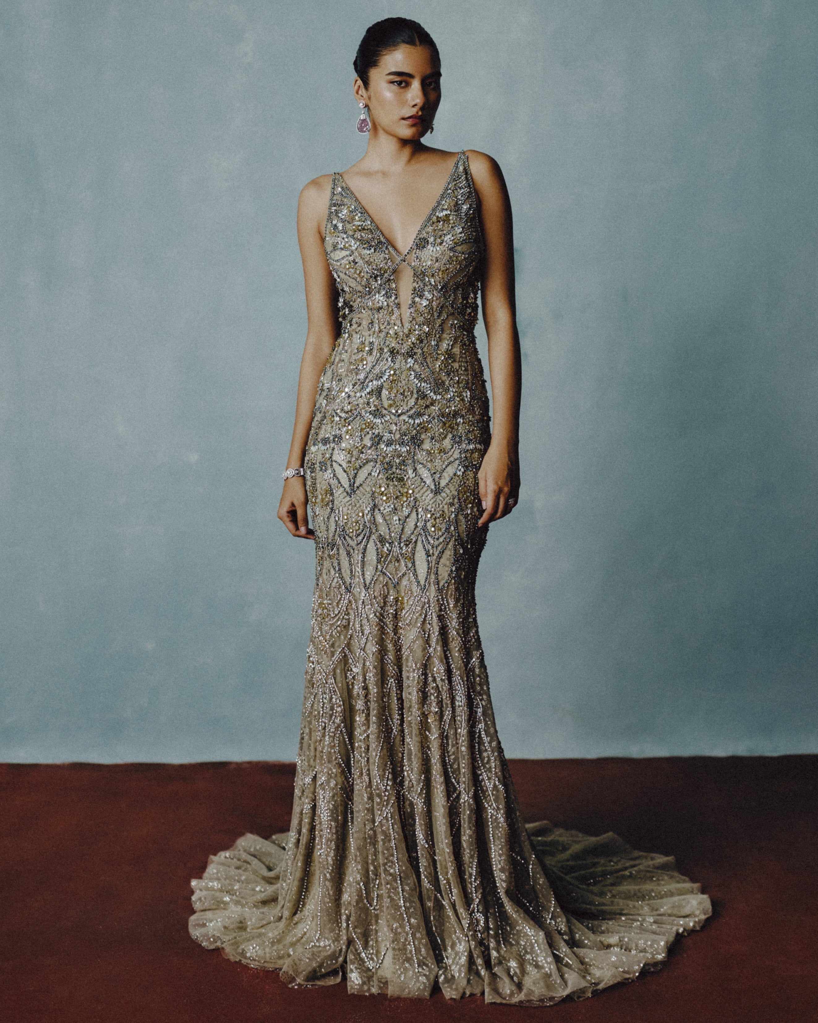 Gilded Stellar Embellished Gown
