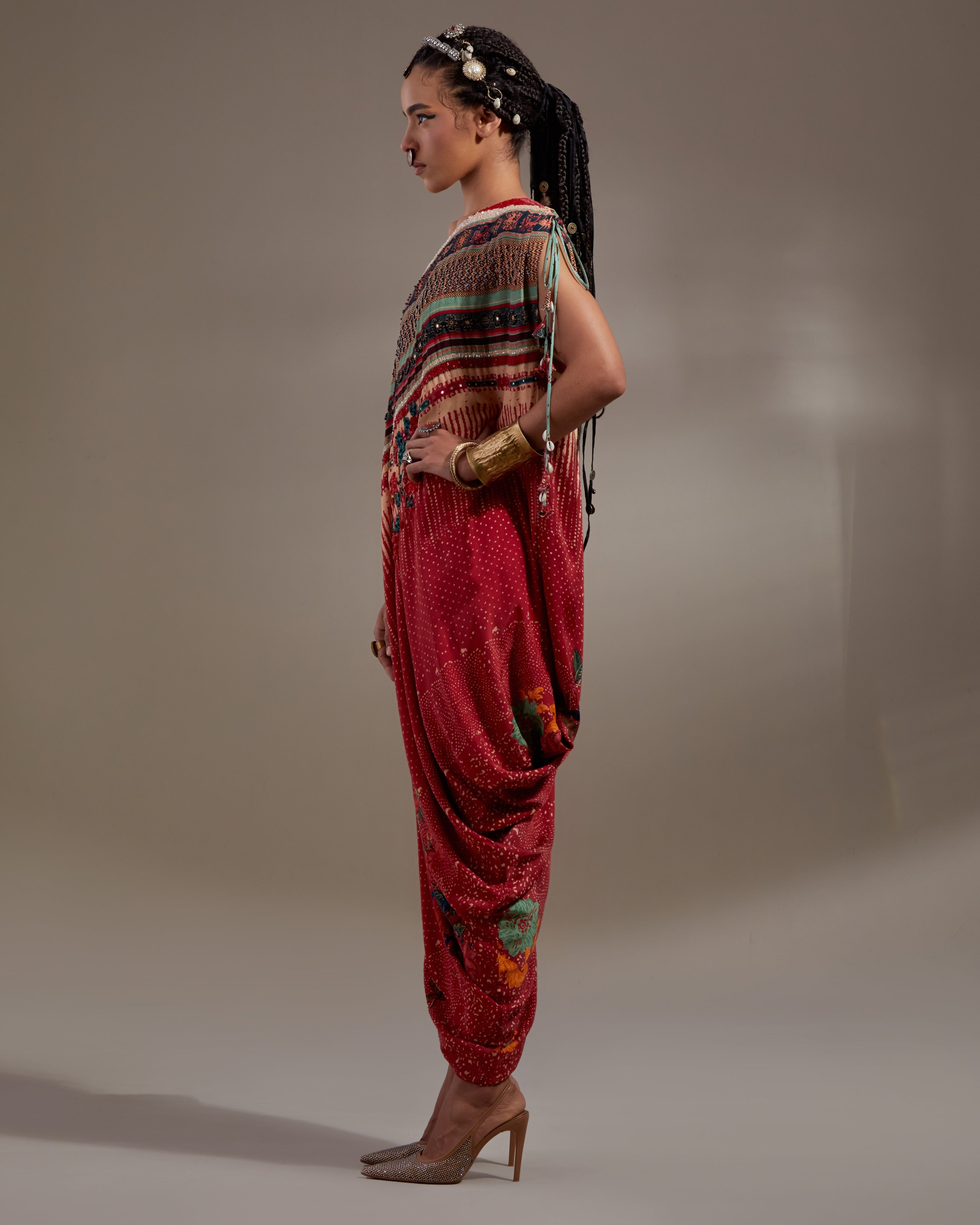 Sindoor Rasa One Shoulder Dress