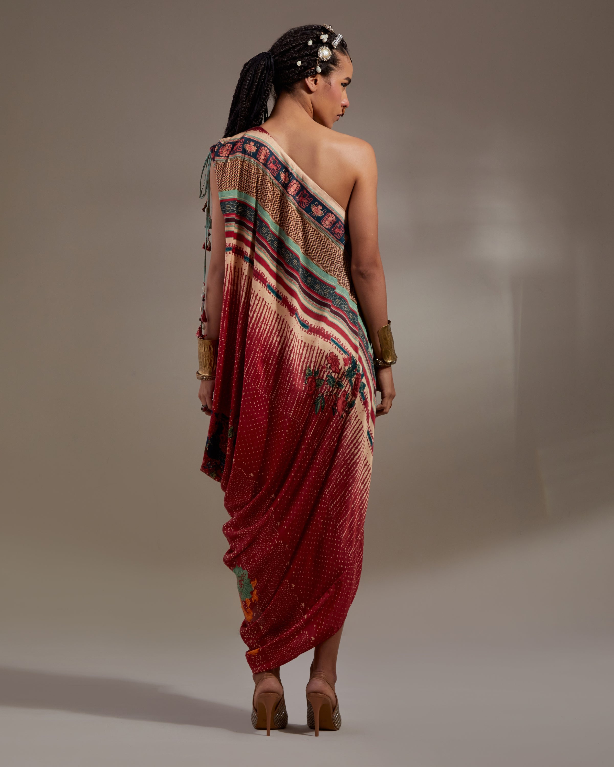 Sindoor Rasa One Shoulder Dress