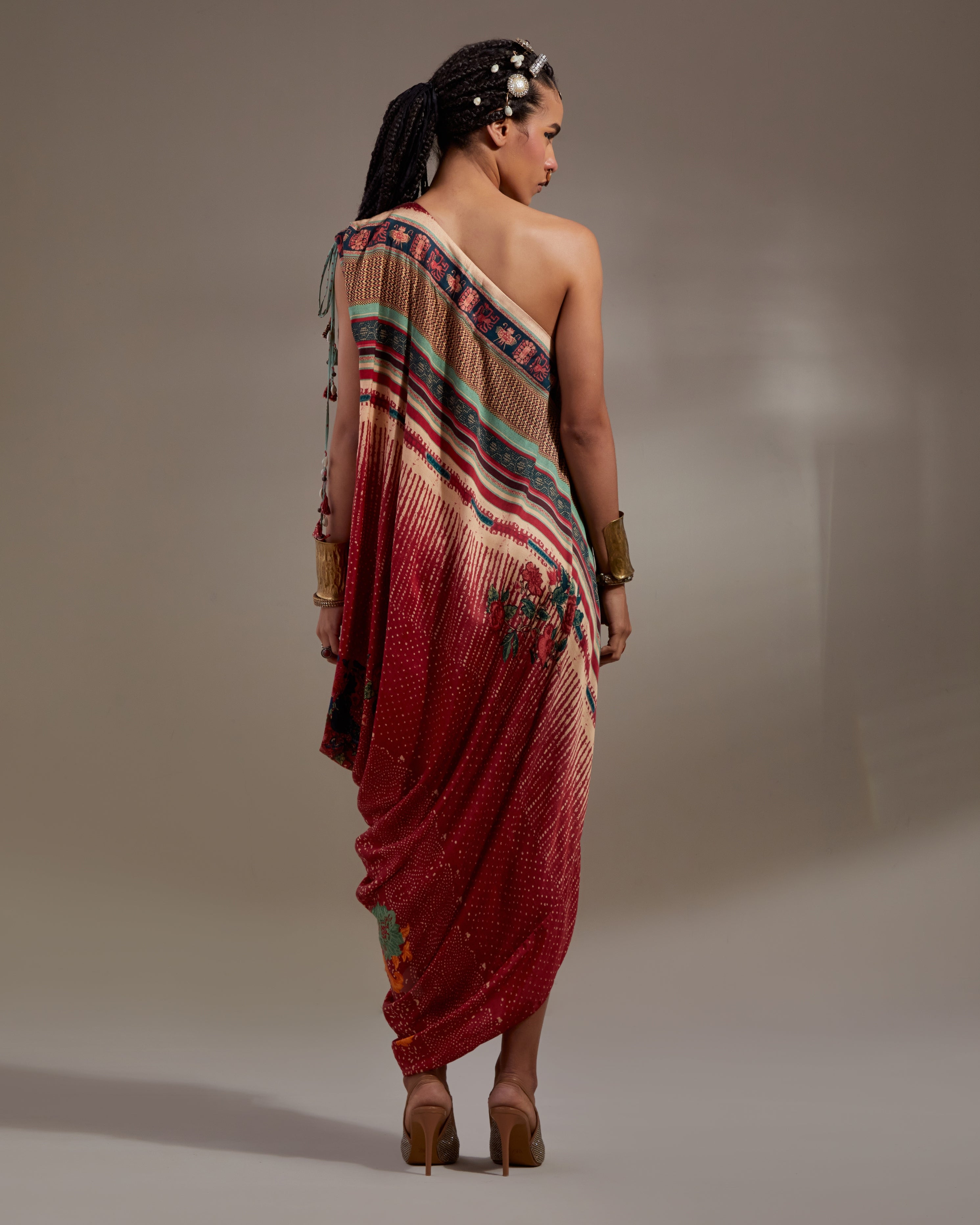 Sindoor Rasa One Shoulder Dress