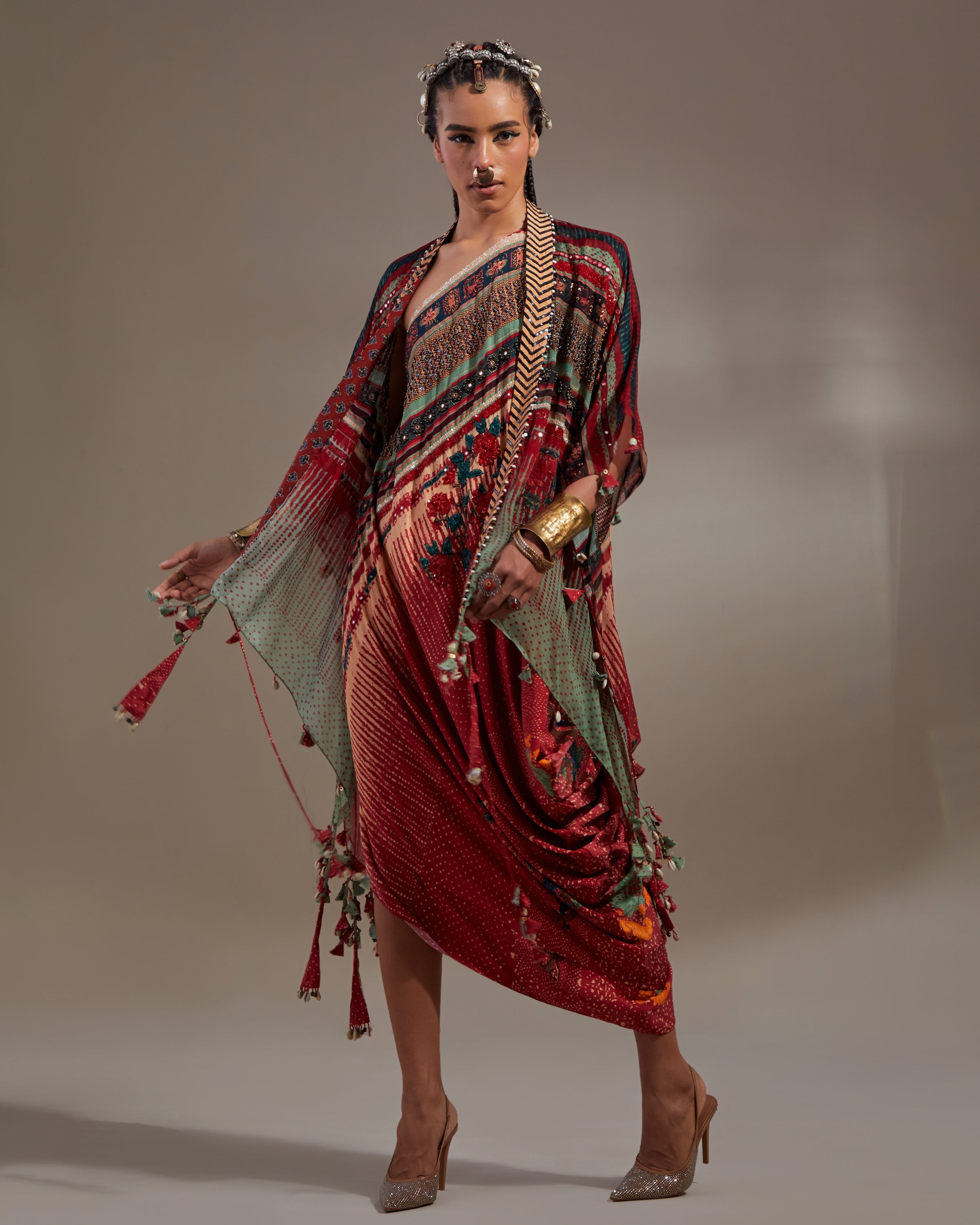 Sindoor Rasa One Shoulder Dress