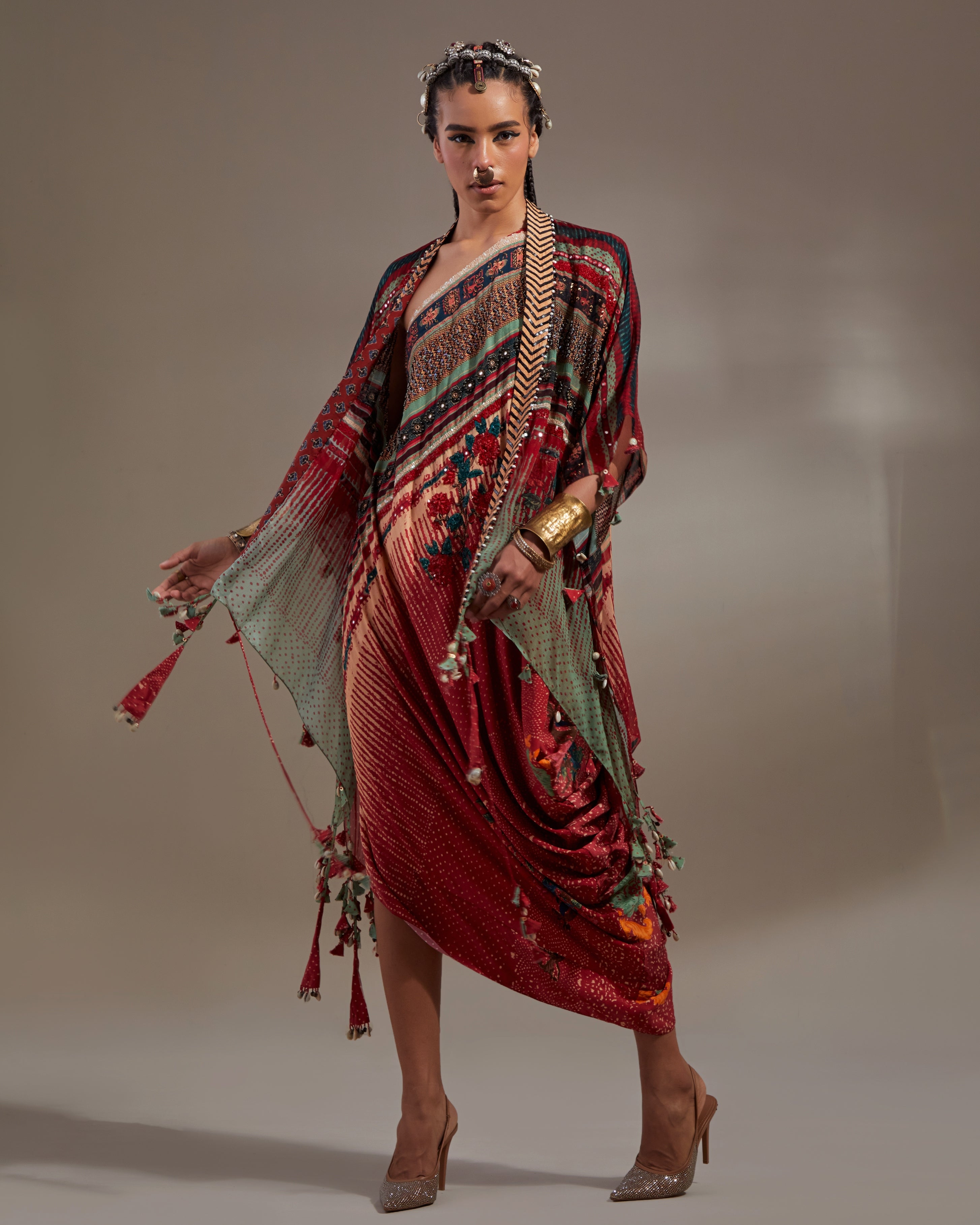 Sindoor Rasa One Shoulder Dress