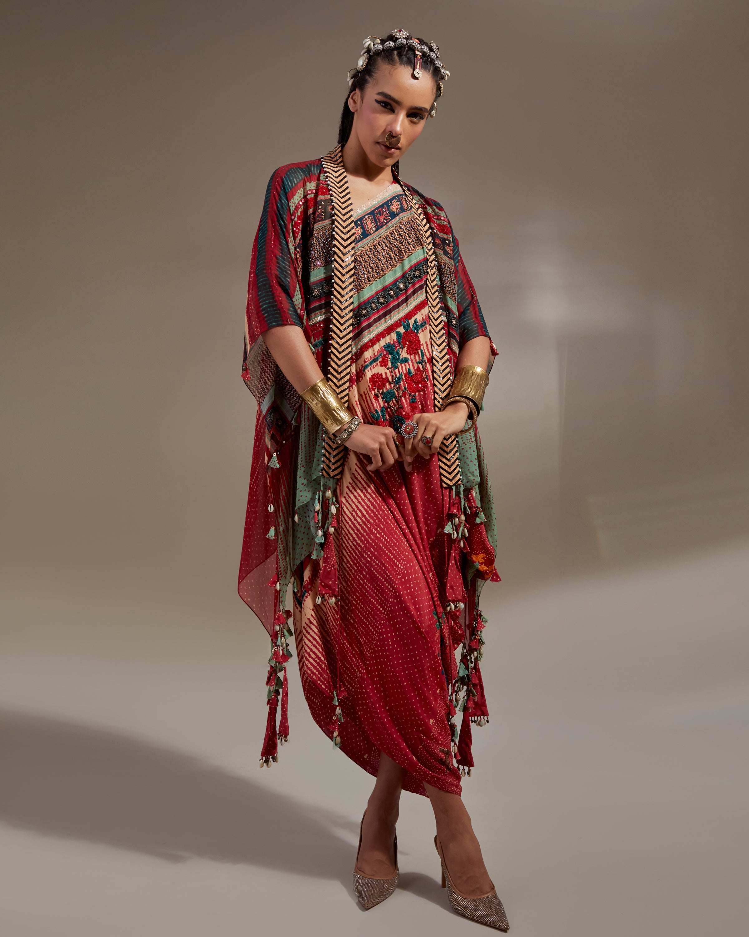 Sindoor Rasa One Shoulder Dress