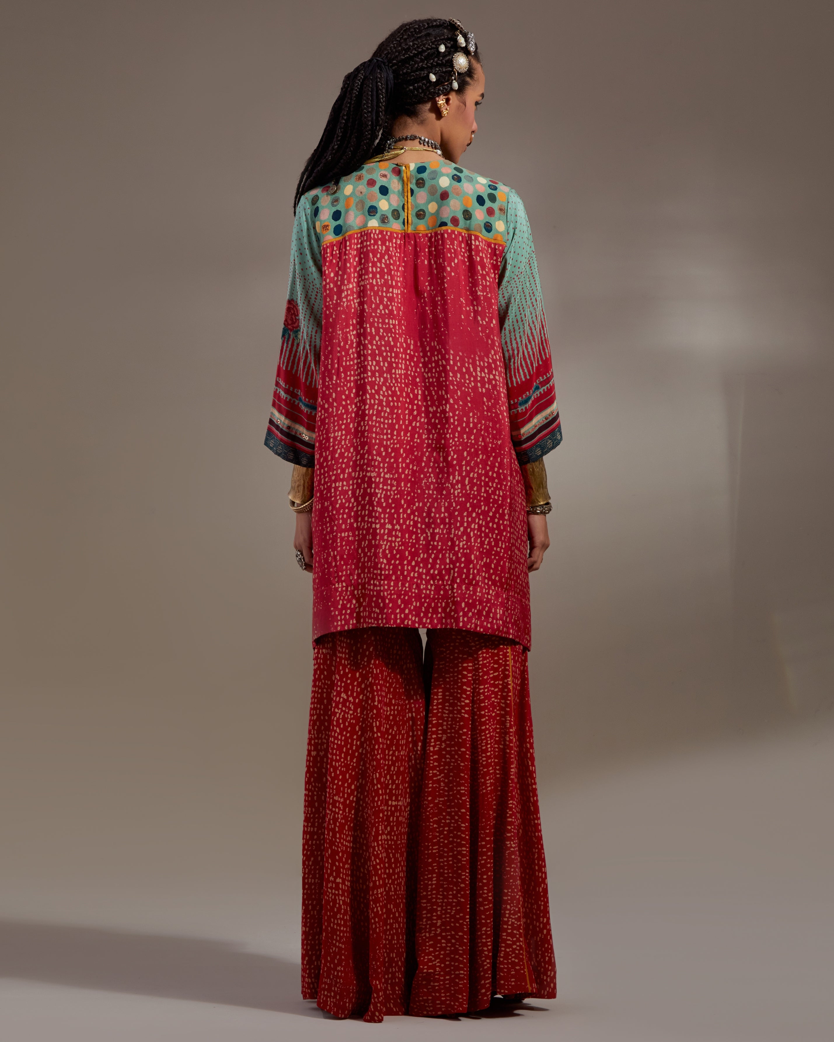 Sindoor Mitra Short Kurta & Gharara Set