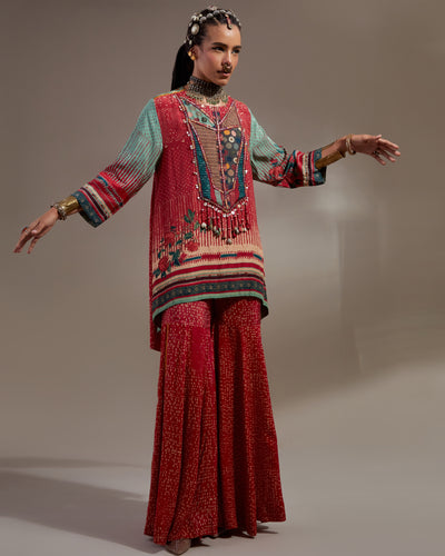 Sindoor Mitra Short Kurta & Gharara Set