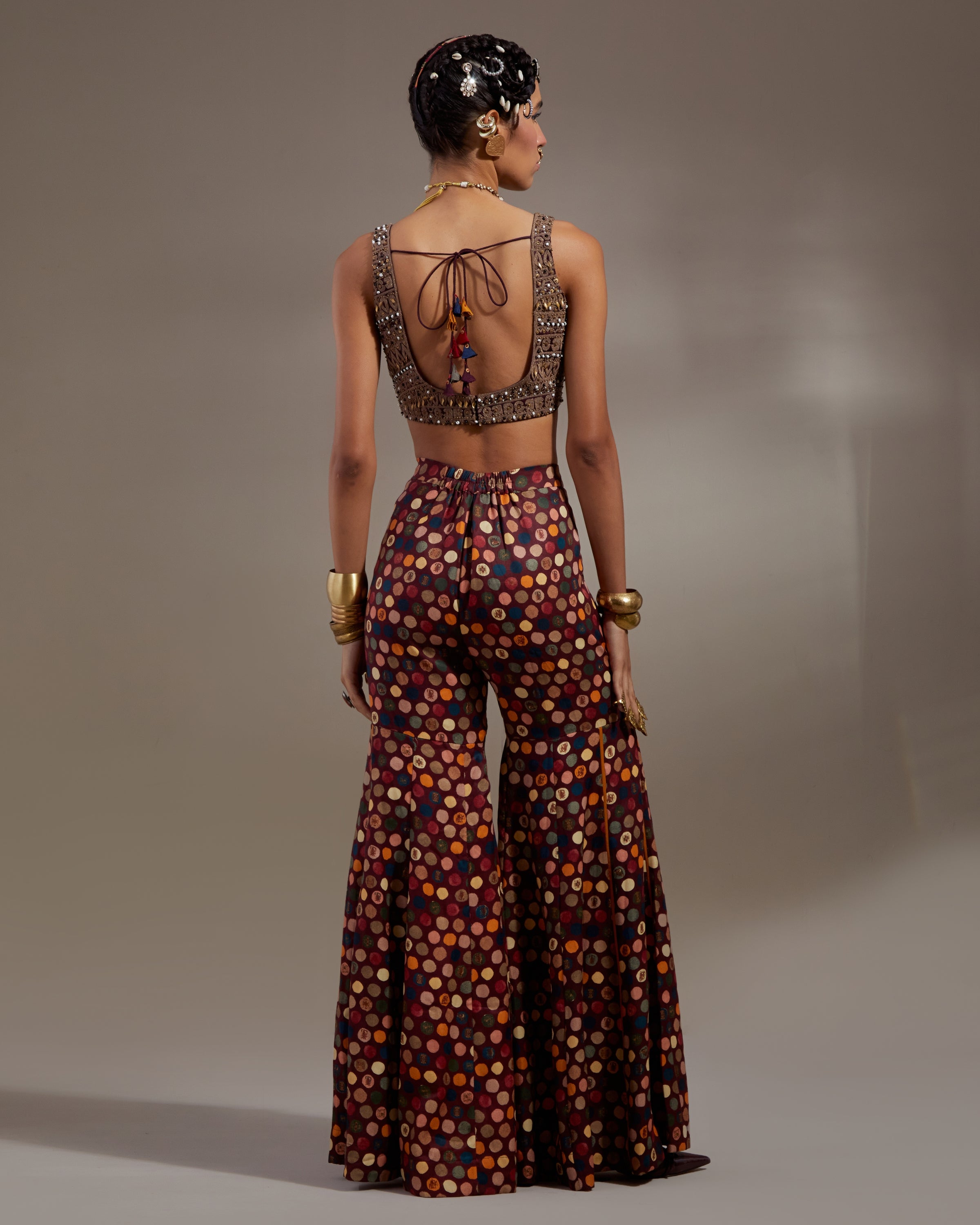 Jamuni Veni Dupatta Jacket With Gharara Set